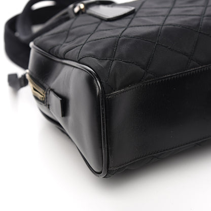 Prada Nylon Tessuto Impuntu Quilted Shoulder Bag Black 8 of 10