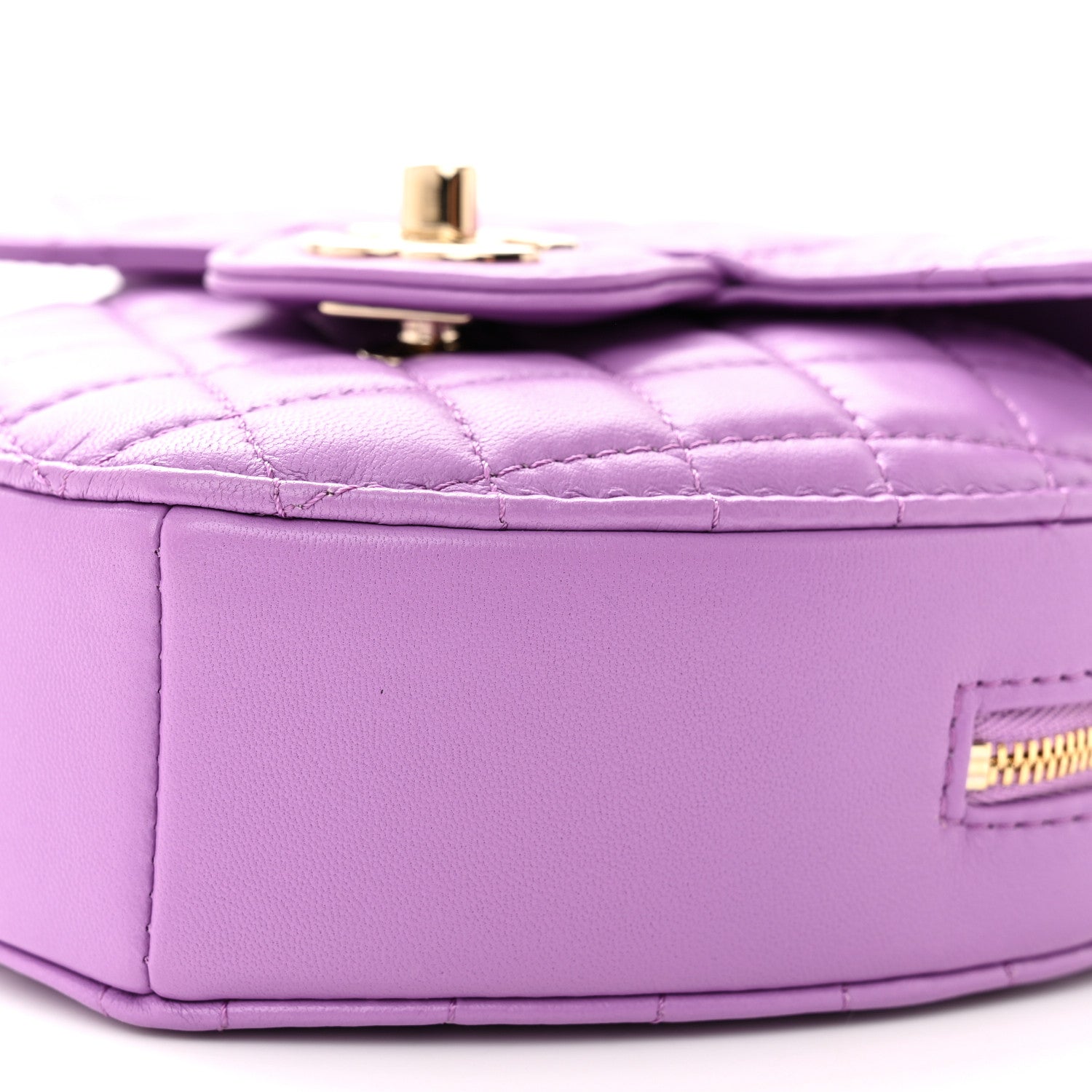 Chanel Lambskin Quilted CC In Love Heart Bag Purple 10 of 10