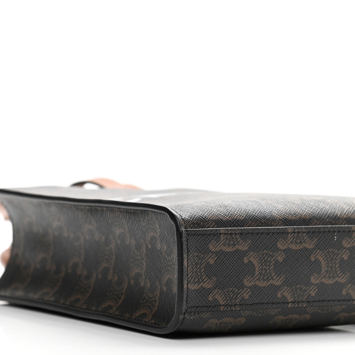 Triomphe Canvas Calfskin Mini Vertical Cabas Tan