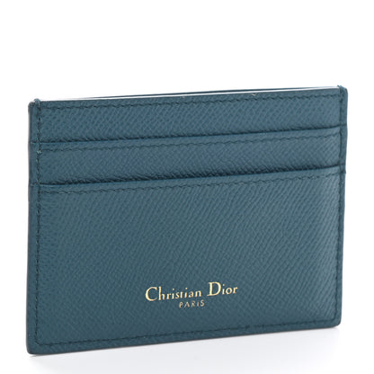 Christian Dior Grained Calfskin 30 Montaigne Card Holder Blue 3 of 6