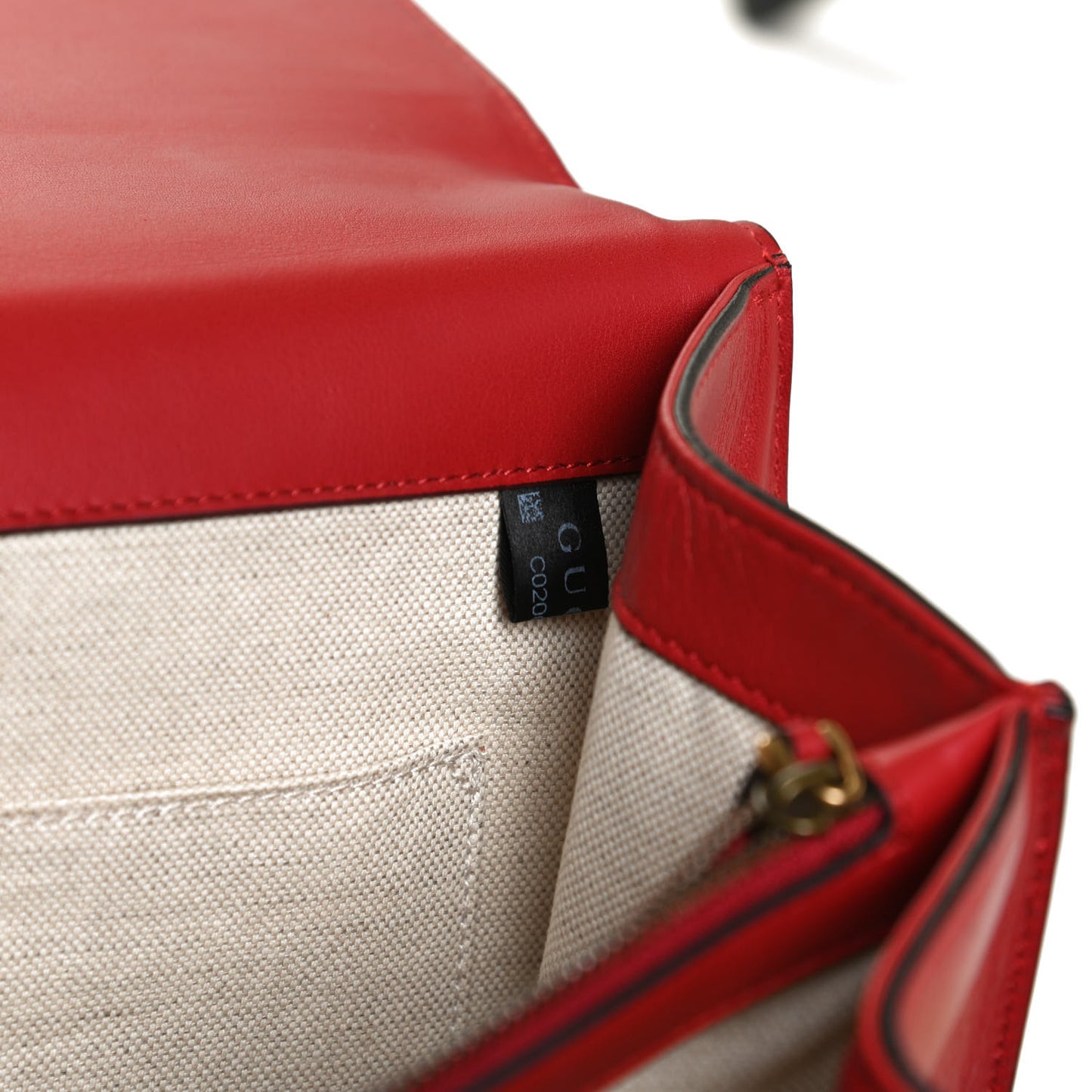 Moon Calfskin Web Large Dionysus Bamboo Top Handle Bag Hibiscus Red