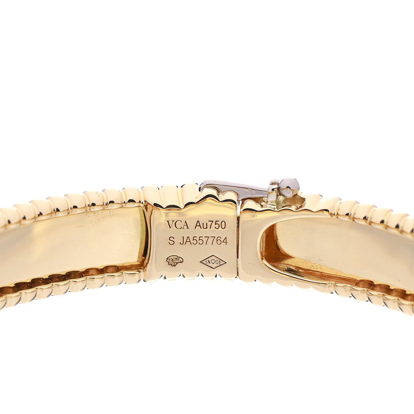 18K Yellow Gold Perlee Signature Bangle Bracelet S