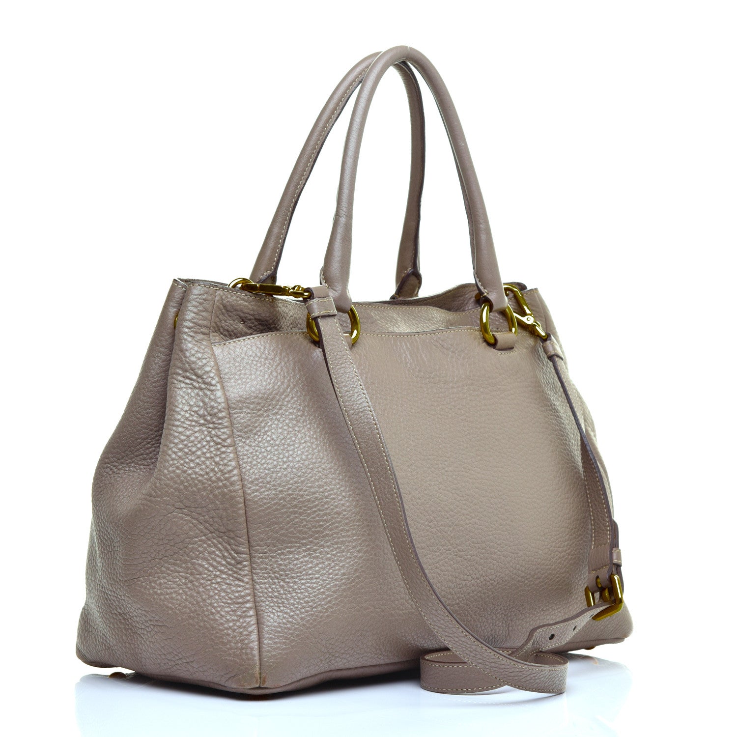 Prada Vitello Daino Tote Argilla 3 of 8