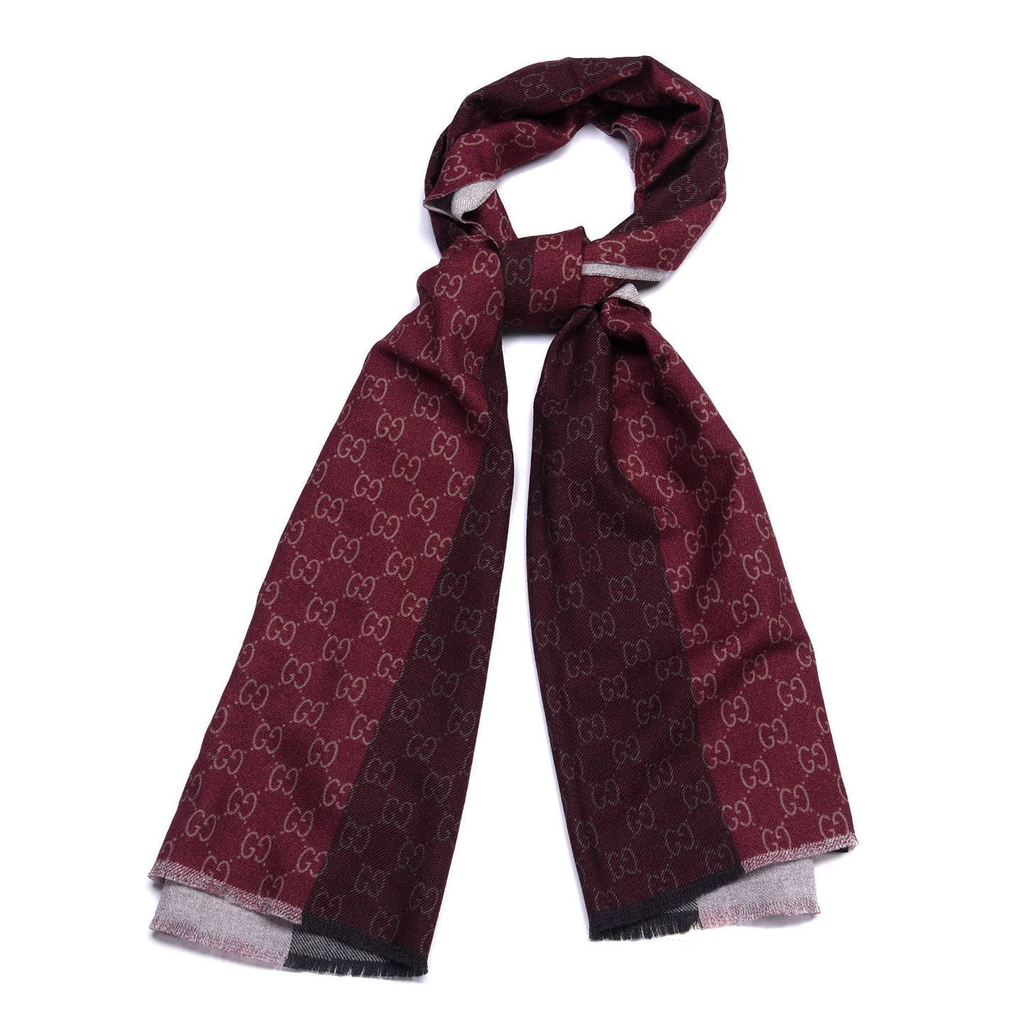 Wool GG Monogram Newov Scarf Lacquer Beige