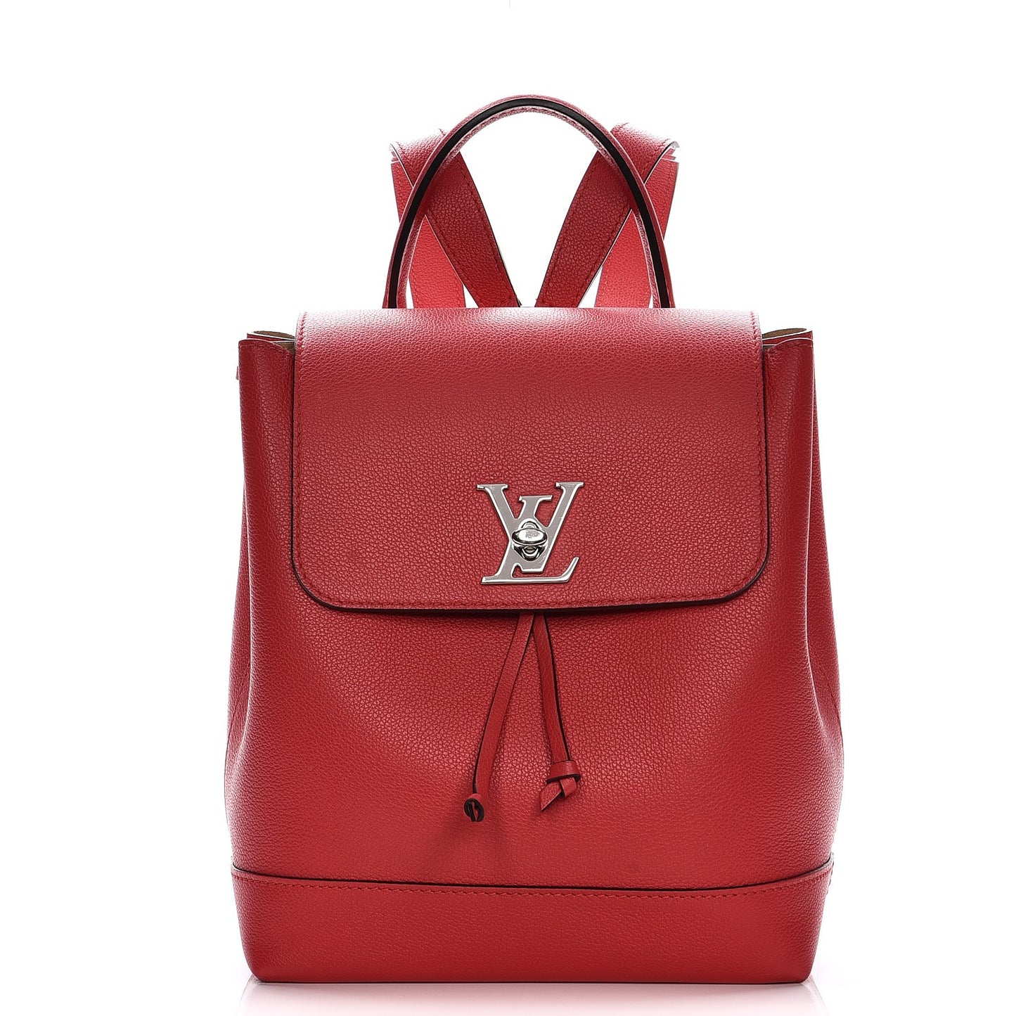 Soft Calfskin Lockme Backpack Rubis
