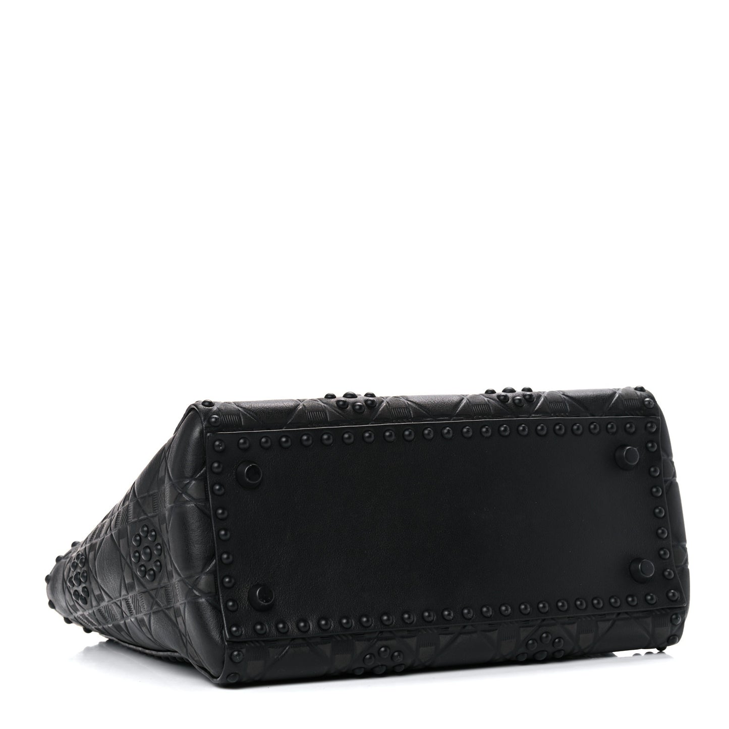 Lambskin Studded Matte Cannage Medium Lady Dior So Black