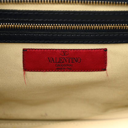 Valentino Garavani Patent Small Rockstud Double Handle Tote Marine 6 of 20