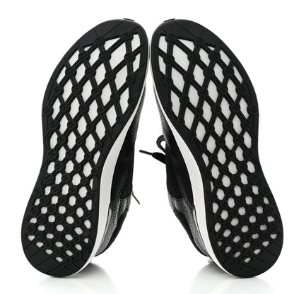 Chanel Calfskin Mesh Lycra Suede Womens Logo Sneakers 39 Black 5 of 9