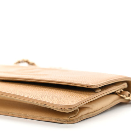 Chanel Caviar Timeless CC Wallet on Chain WOC Beige 11 of 21