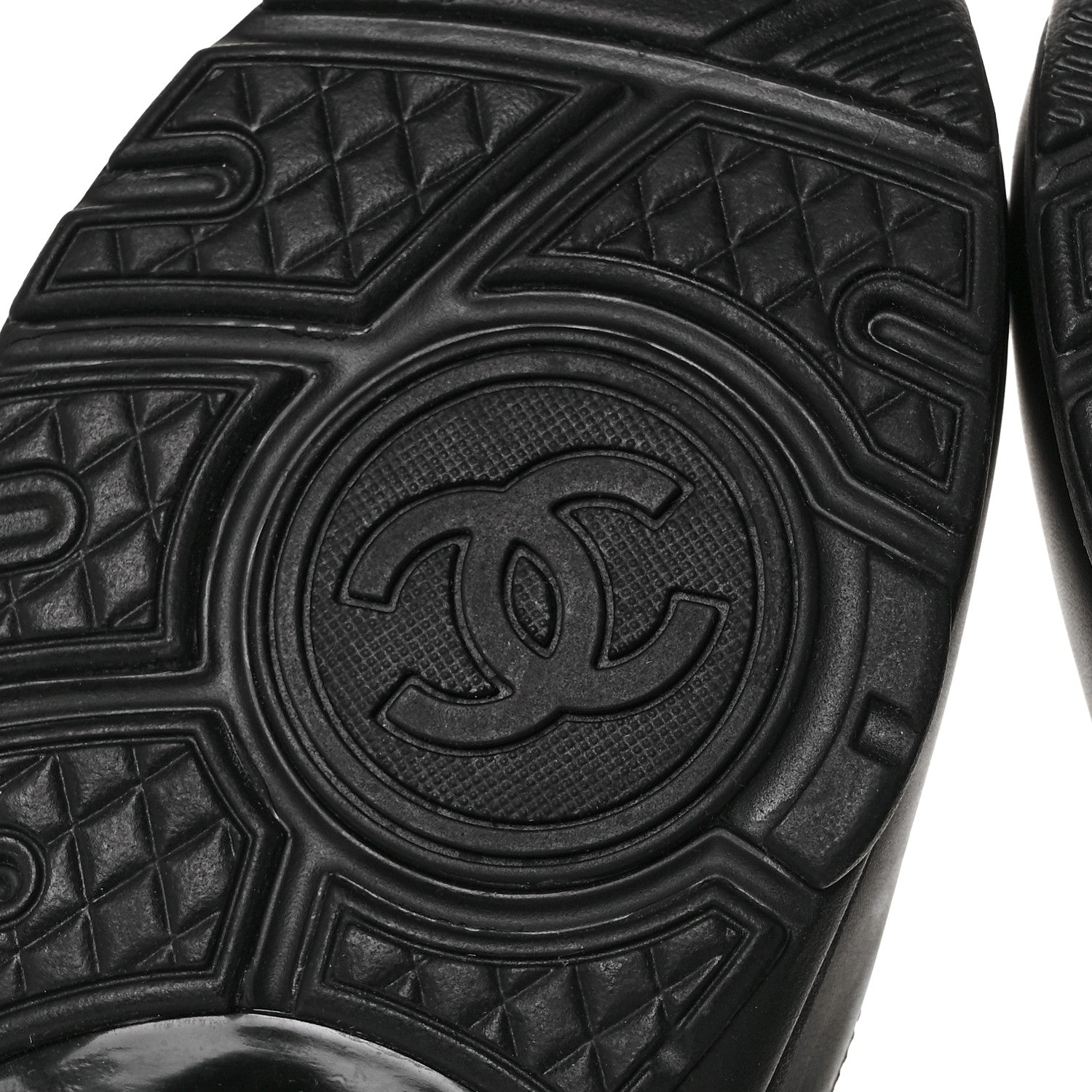 Chanel Calfskin Lambskin CC Uniform Sneakers 40 Black 6 of 7