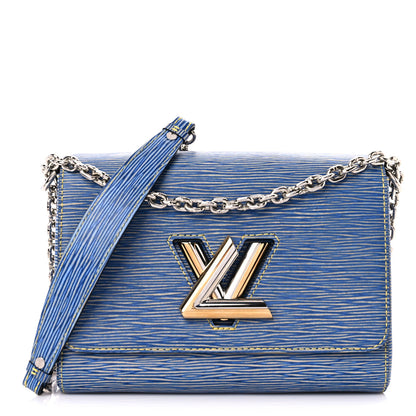 Louis Vuitton Epi Twist Shoulder Bag MM Denim Light 3 of 17