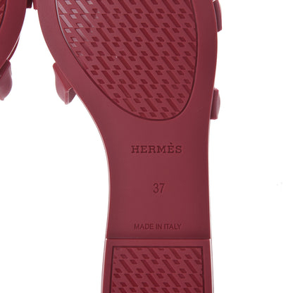 Hermes Rubber Aloha Sandals 37 Rose Baie 6 of 9