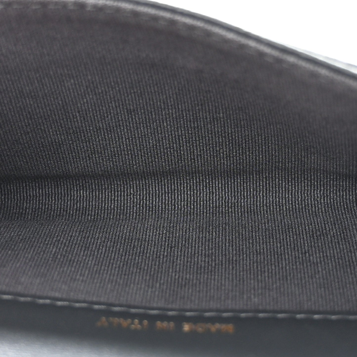 Lambskin Quilted Flap Card Holder Wallet Dark Grey