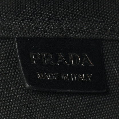 Prada Denim Calfskin Logo Shopping Tote Blue 8 of 17