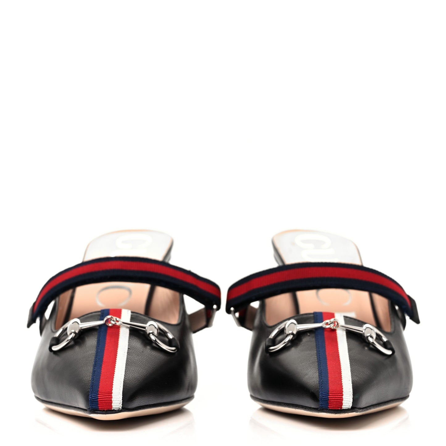 Malaga Kid Sylvie Web Cross Strap Mid-Heel Slides 39 Black