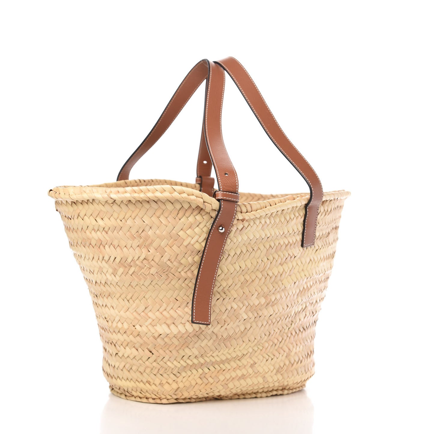 Raffia Medium Basket Tote Bag Natural Tan