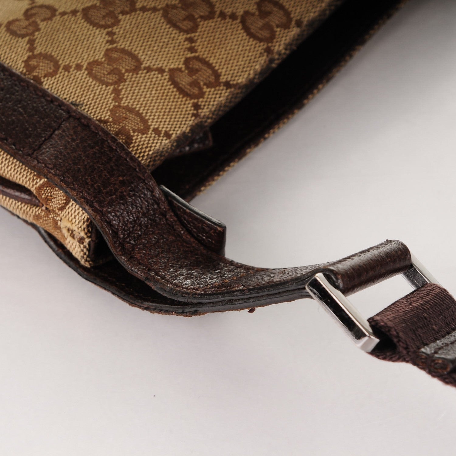 Gucci Monogram Large Flat Messenger Bag Dark Brown 9 of 9