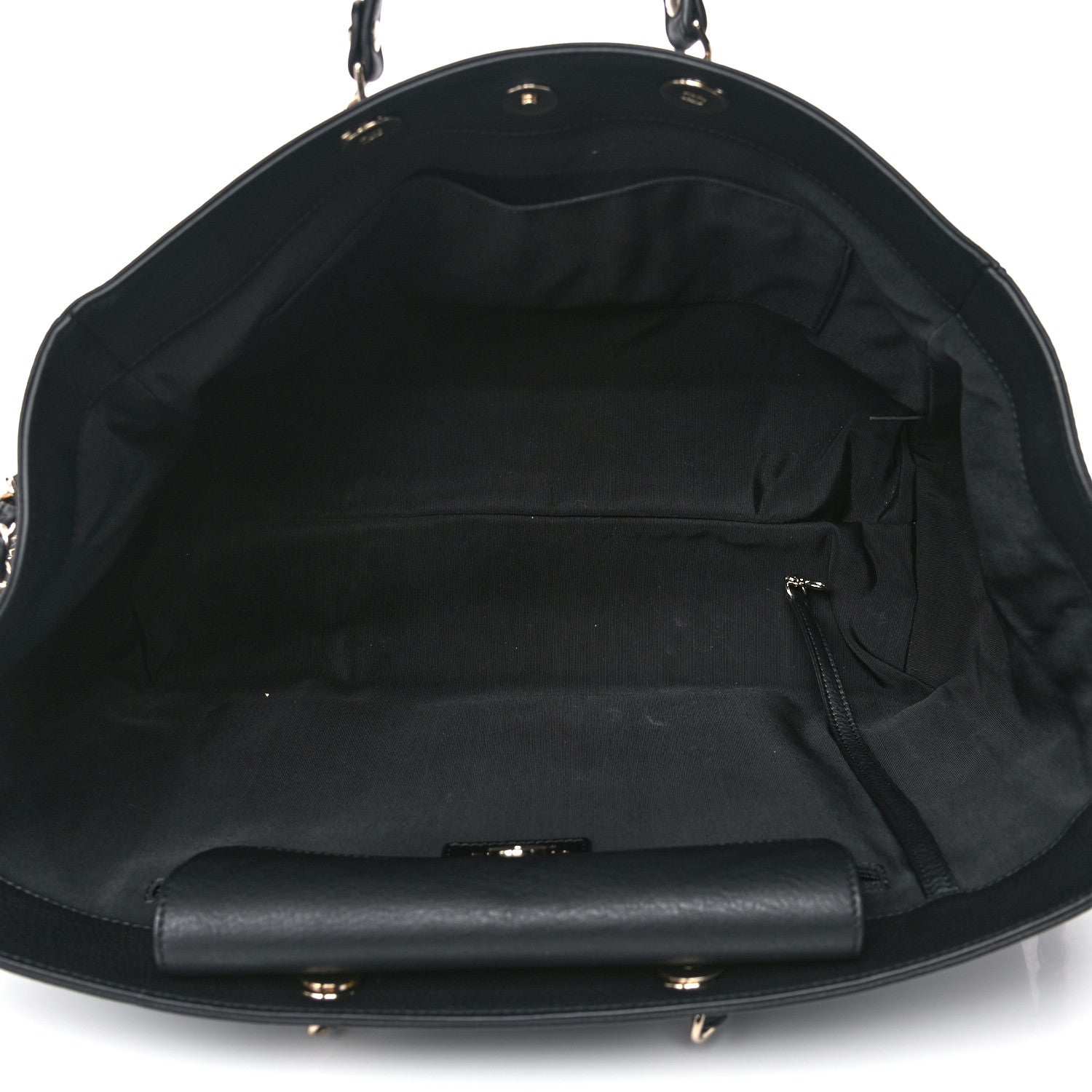 Chanel Bullskin Stitched Large Shopping Bag Black 5 of 11