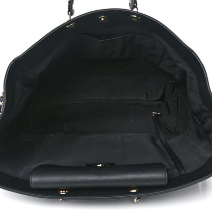 Chanel Bullskin Stitched Large Shopping Bag Black 5 of 11