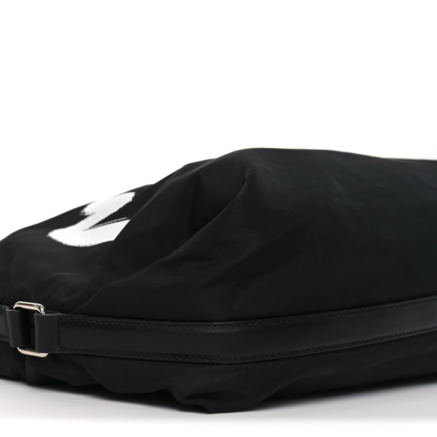 Alexander McQueen Nylon Graffiti Logo The Bundle Tote Black White 14 of 17