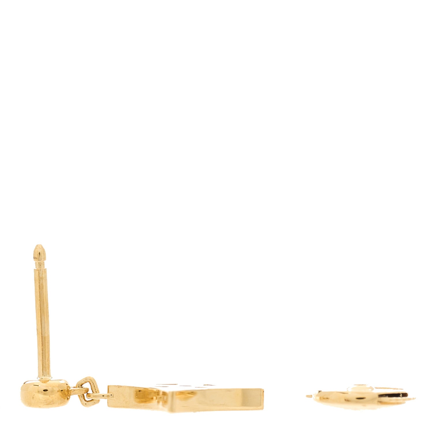 Louis Vuitton 18K Yellow Gold Diamond Idylle Blossom Single Stud Earring 4 of 4