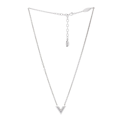 Louis Vuitton Metal Essential V Supple Necklace Silver 2 of 3