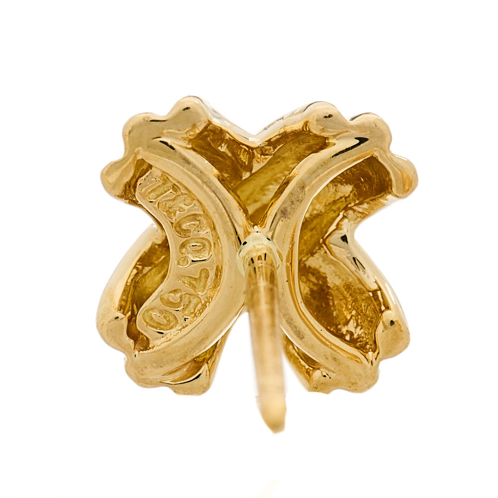 Tiffany 18K Yellow Gold Small Signature X Earrings 4 of 4