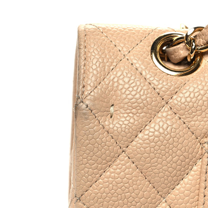 Chanel Caviar Quilted Medium Double Flap Beige 13 of 16