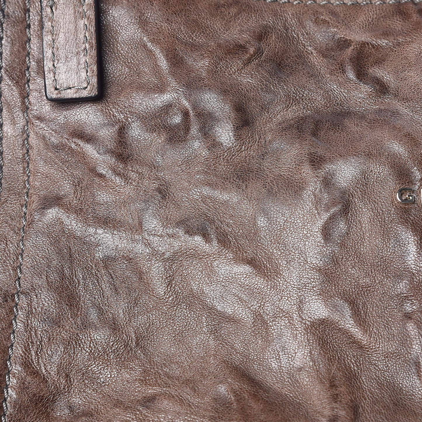 Tumbled Sheepskin Small Pandora Charcoal