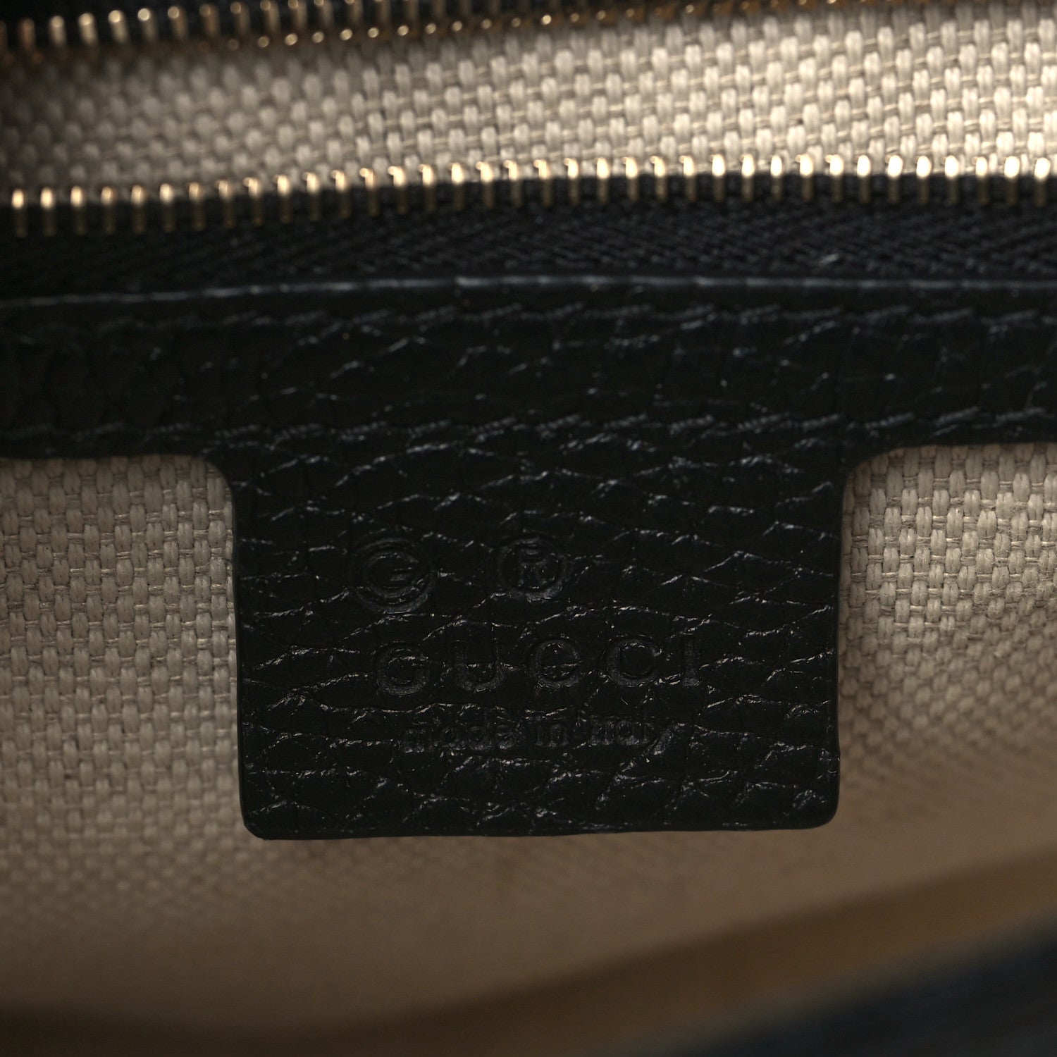 Gucci Pebbled Calfskin Medium Soho Flap Crossbody Black 6 of 9