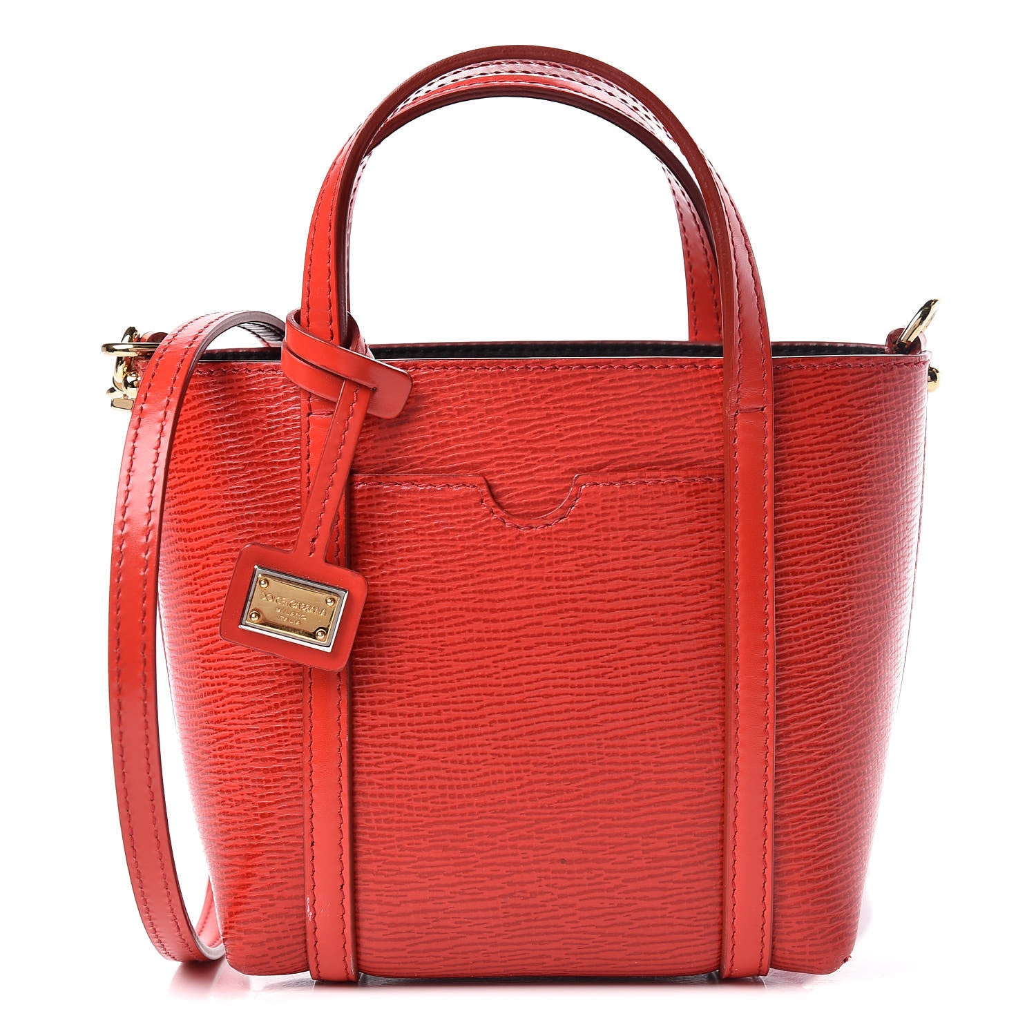 Dolce & Gabbana Textured Calfskin Mini Escape Shopper Tote Red 1 of 9