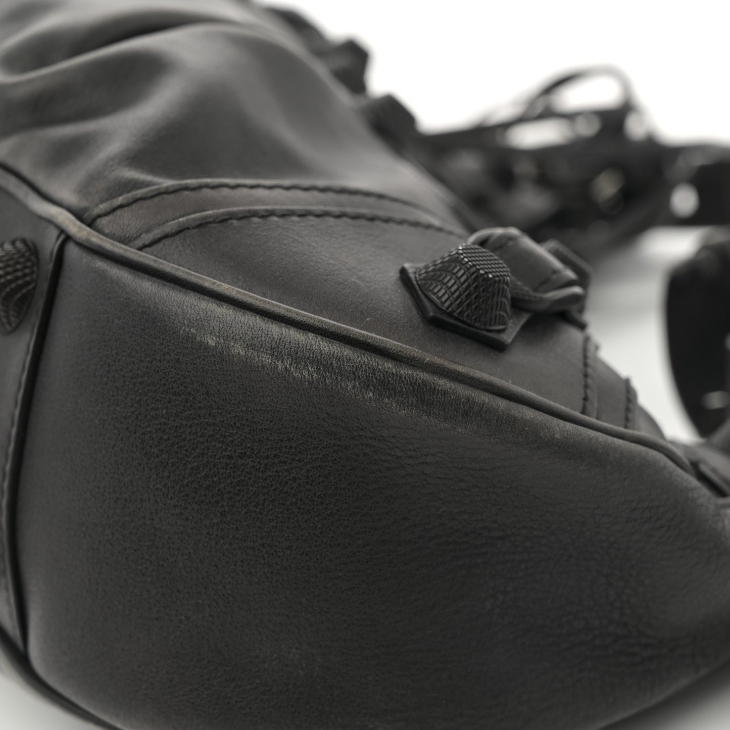Used Calfskin Small Le Cagole Shoulder Bag Black