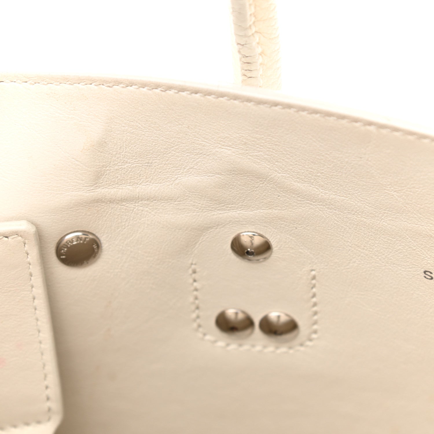Saint Laurent Grained Calfskin Baby Sac De Jour White 23 of 28