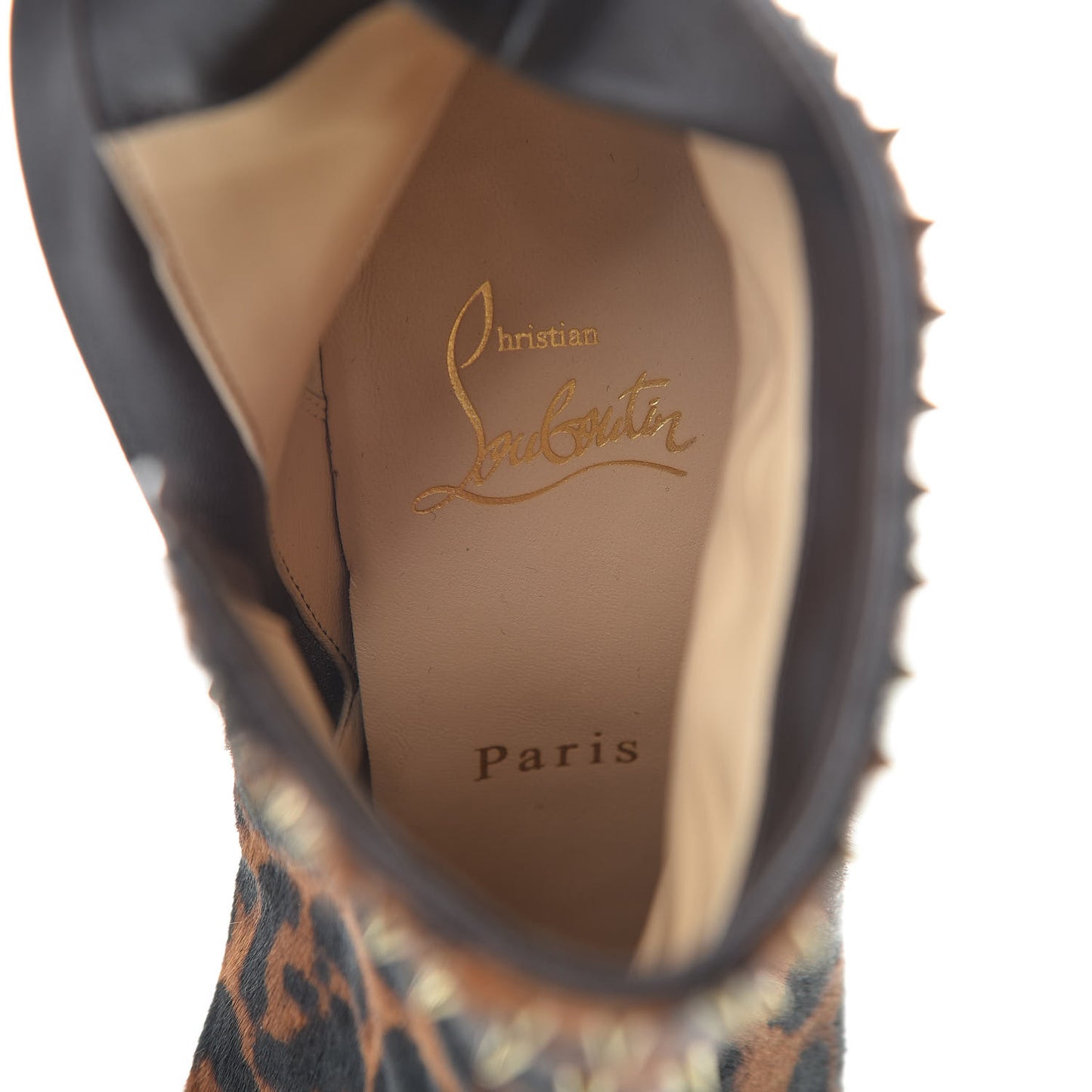 Pony Dark Leopard Cadra Spiked 100 Booties 37 Brown