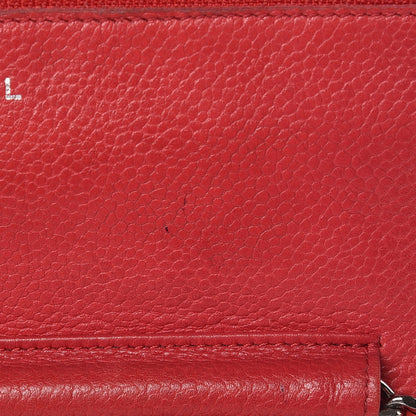 Chanel Caviar Quilted Wallet on Chain WOC Red 12 of 18