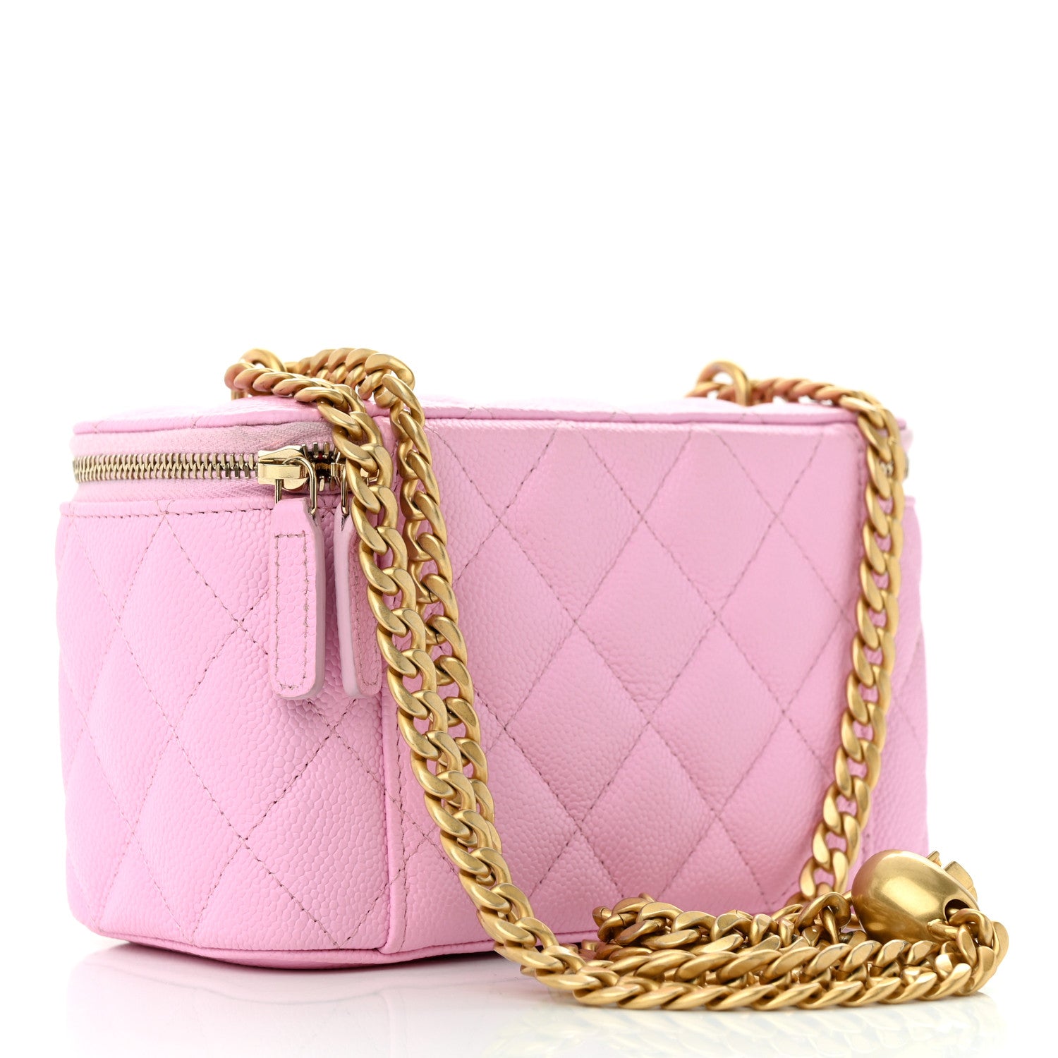 Chanel Caviar Quilted Sweetheart Vanity Case Pink 3 of 14