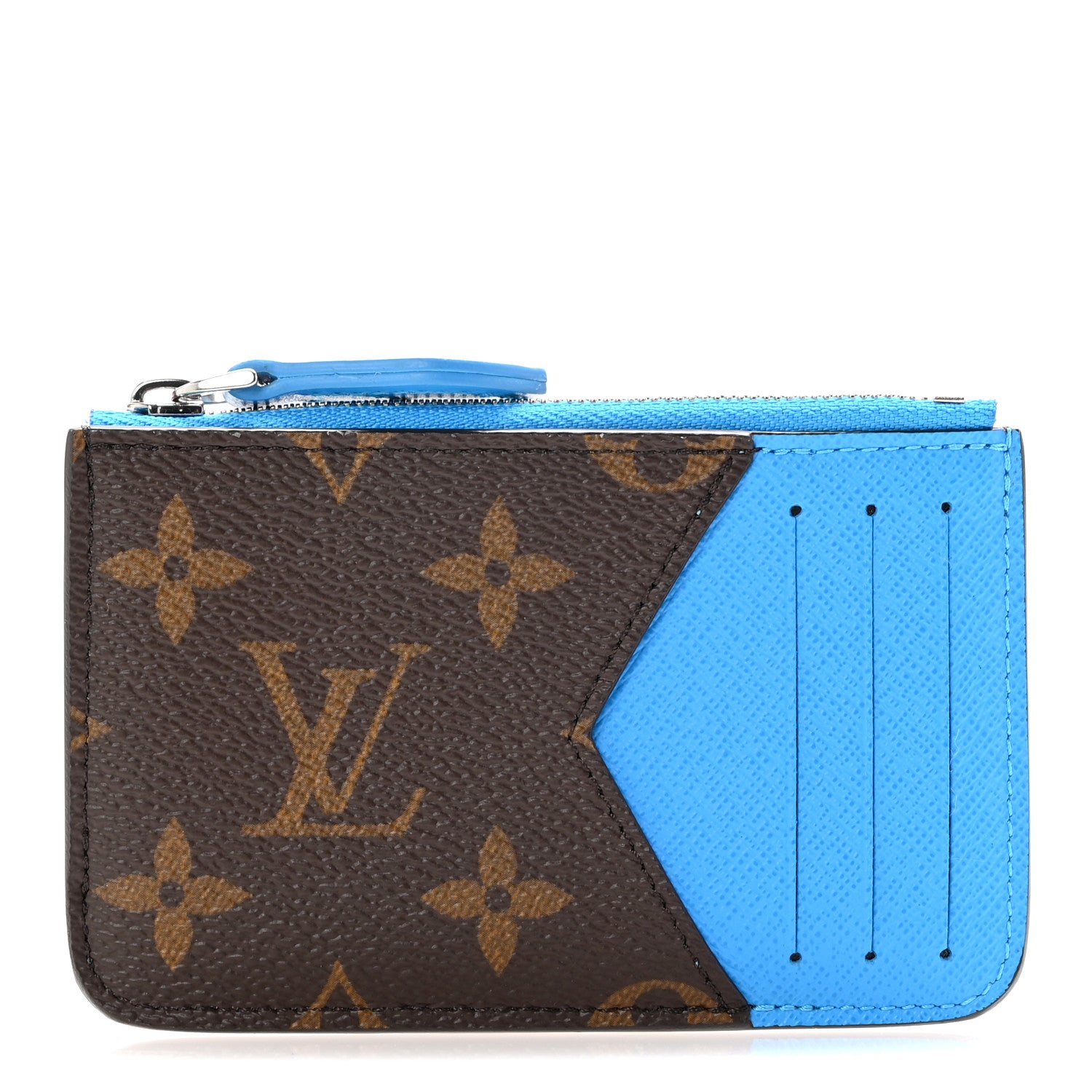 Louis Vuitton Monogram Zipped Romy Card Holder Gaston Blue 1 of 7