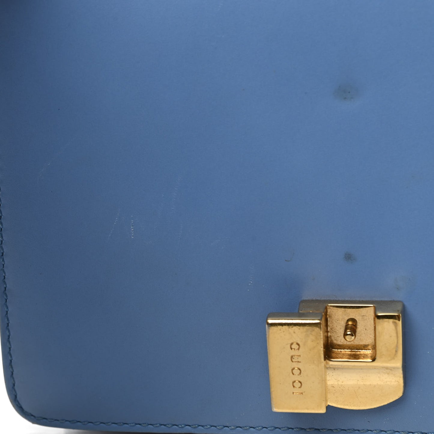 Calfskin Mini Sylvie Chain Shoulder Bag Clear Sky Blue