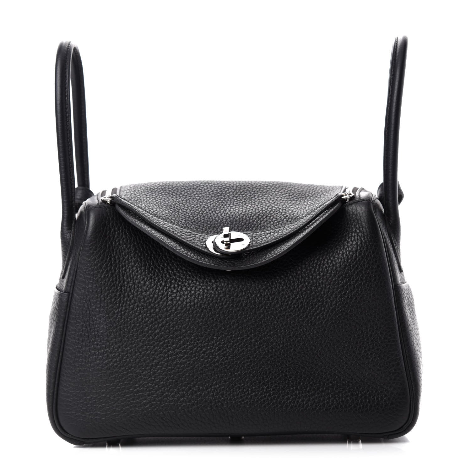 Hermes Taurillon Clemence Lindy 26 Black 1 of 11