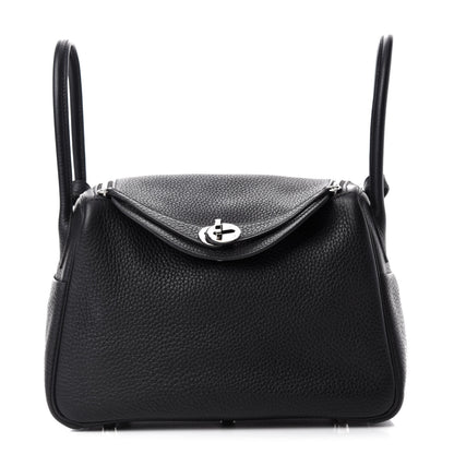 Hermes Taurillon Clemence Lindy 26 Black 1 of 11
