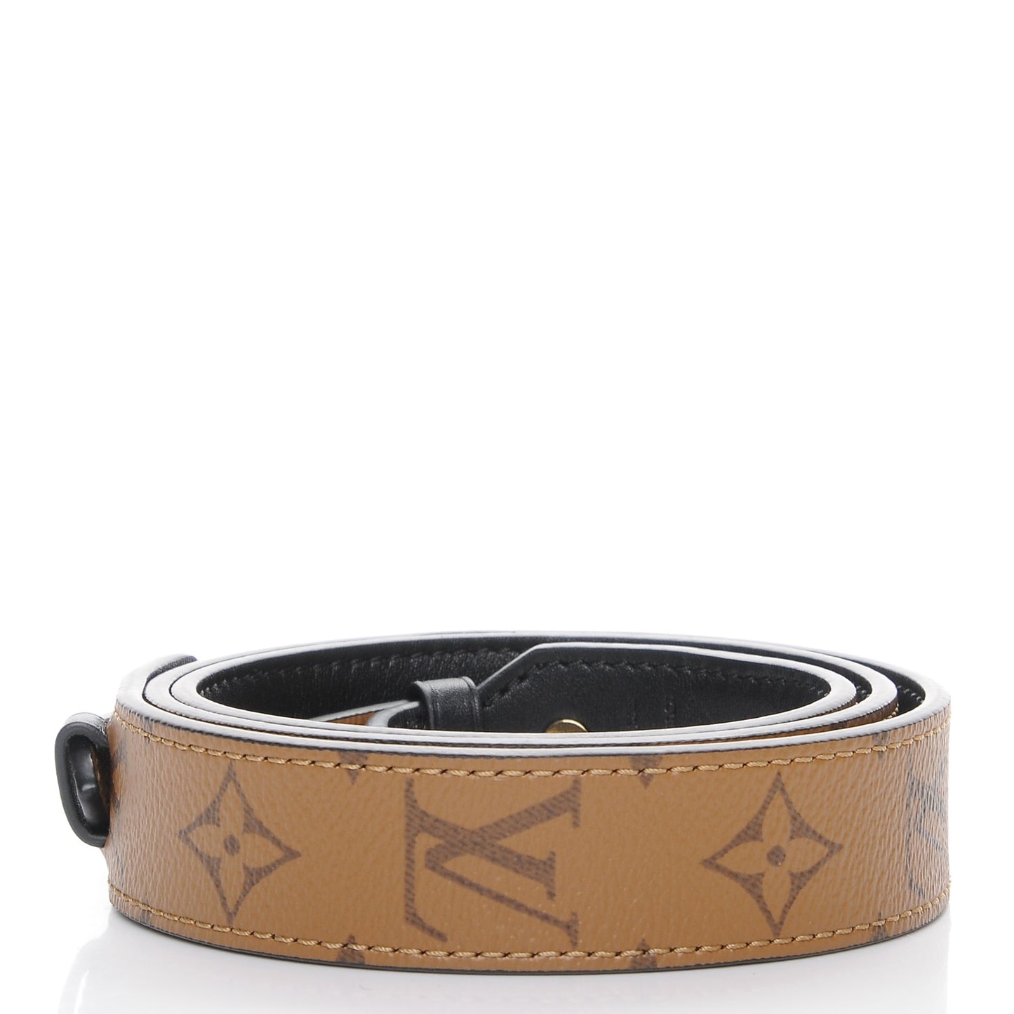 Reverse Monogram Bandouliere Shoulder Strap XL Black