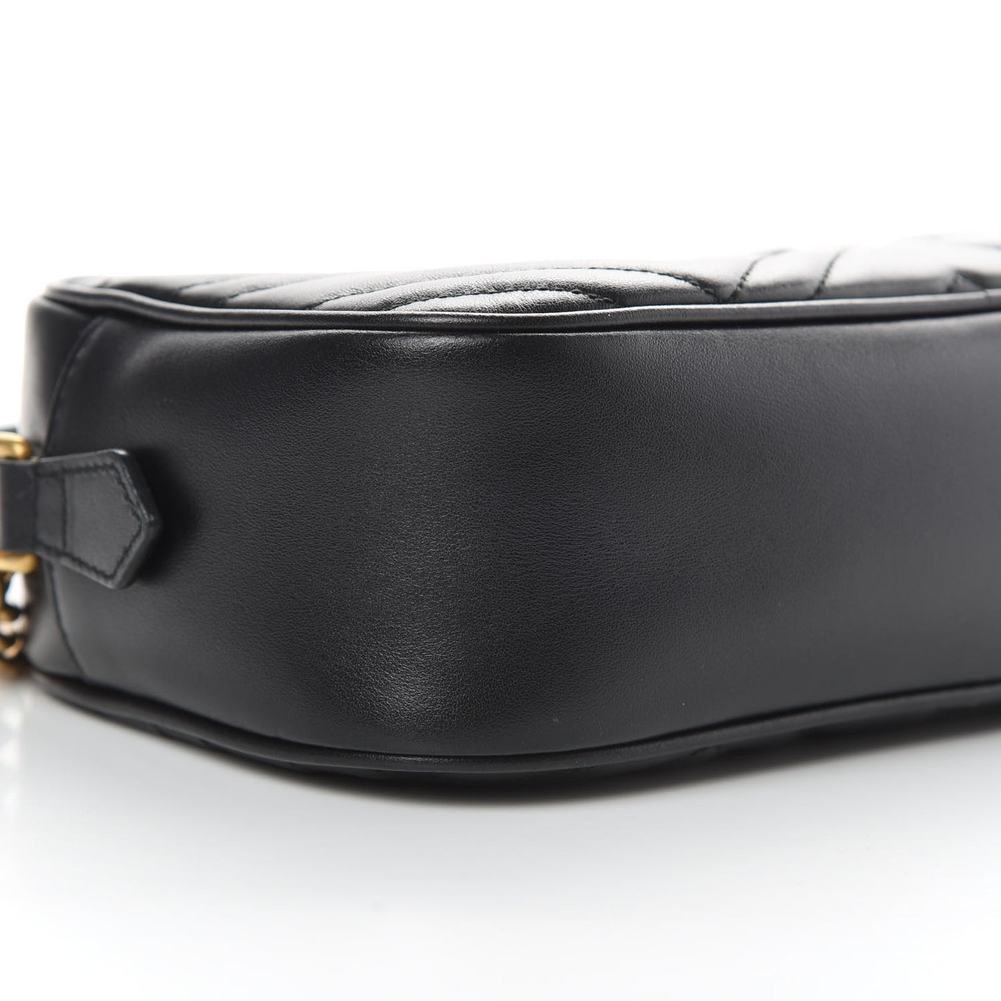 Calfskin Matelasse Small GG Marmont Chain Shoulder Bag Black