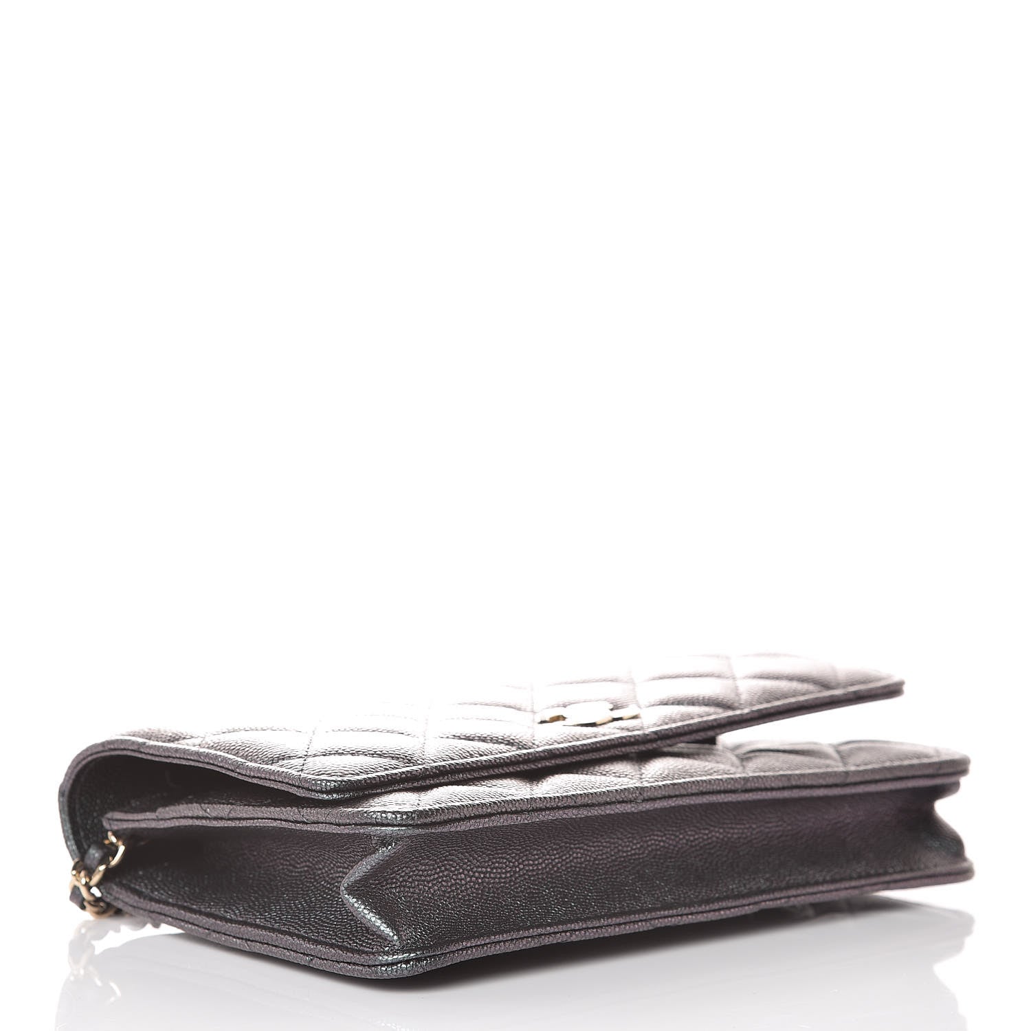 Chanel Iridescent Caviar Quilted Wallet On Chain WOC Black 4 of 10