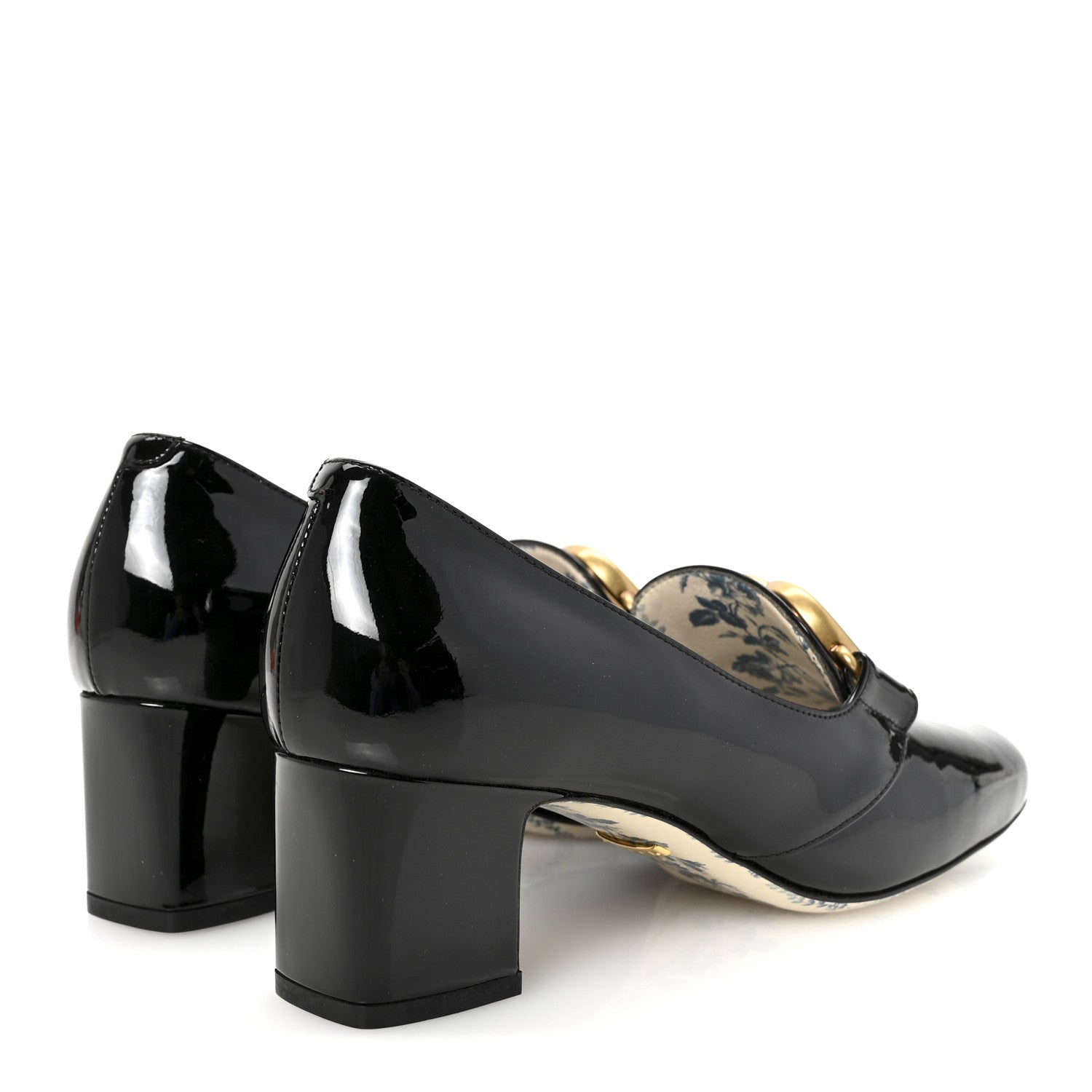 Gucci Vernice GG Victoire 55mm Loafer Pumps 38 Black 5 of 10