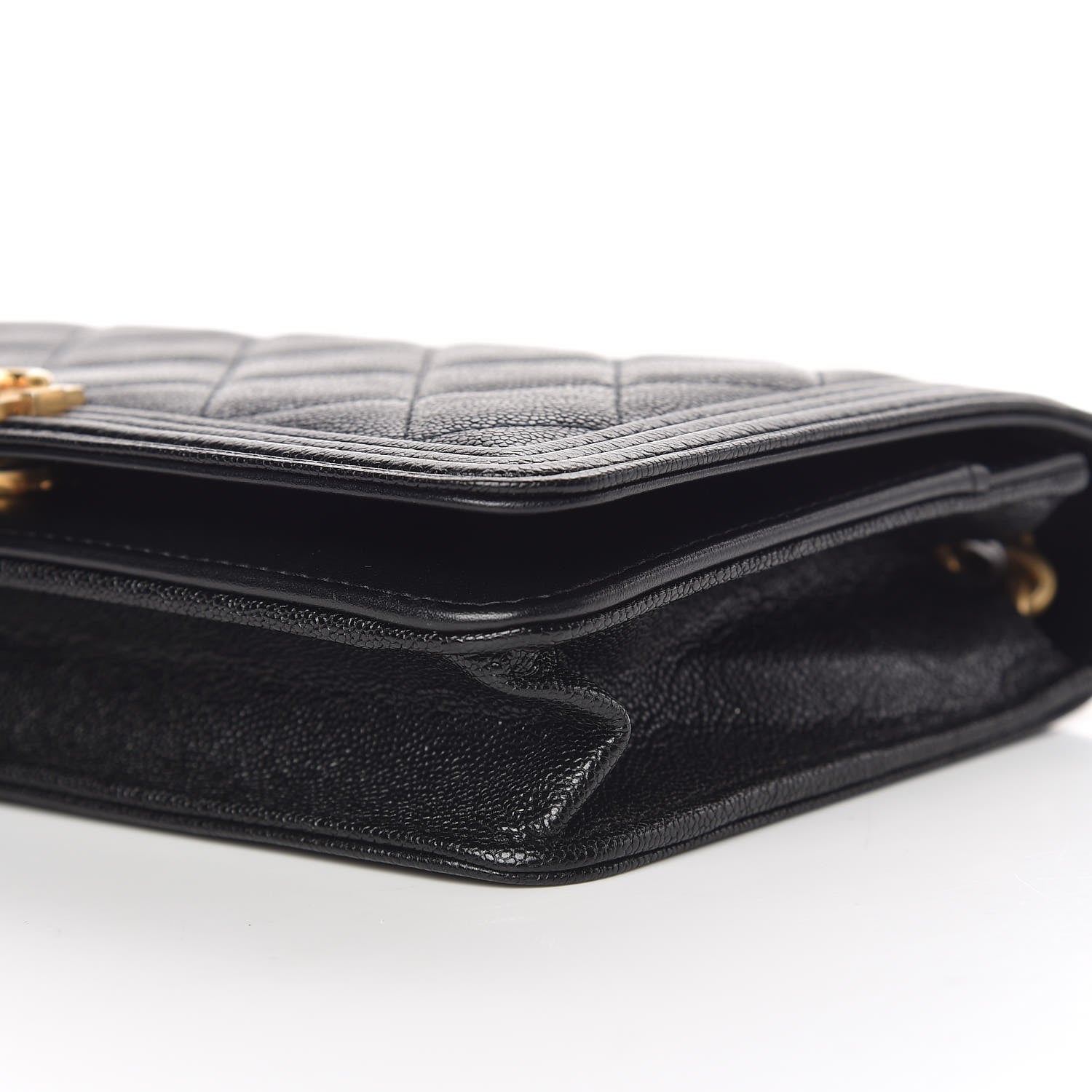 Chanel Caviar Quilted Boy Wallet On Chain WOC Black 6 of 12