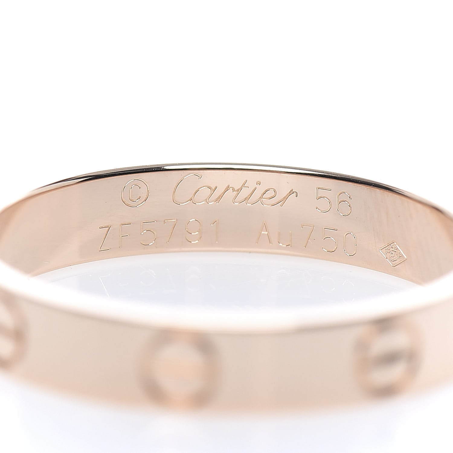 Cartier 18K Pink Gold 3.5mm LOVE Wedding Band Ring 56 7.5 4 of 4