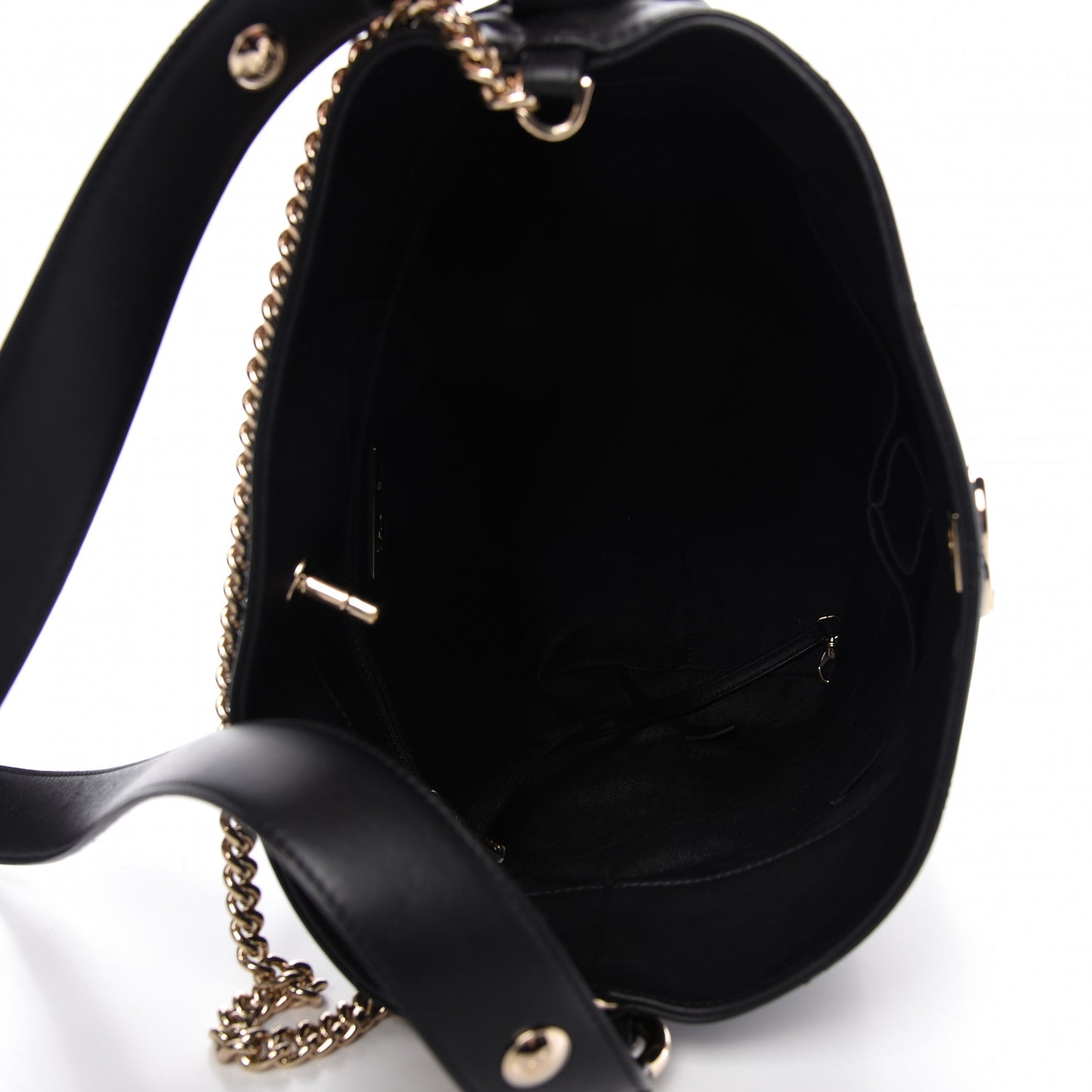 Calfskin Stitched Over & Over Hobo Black