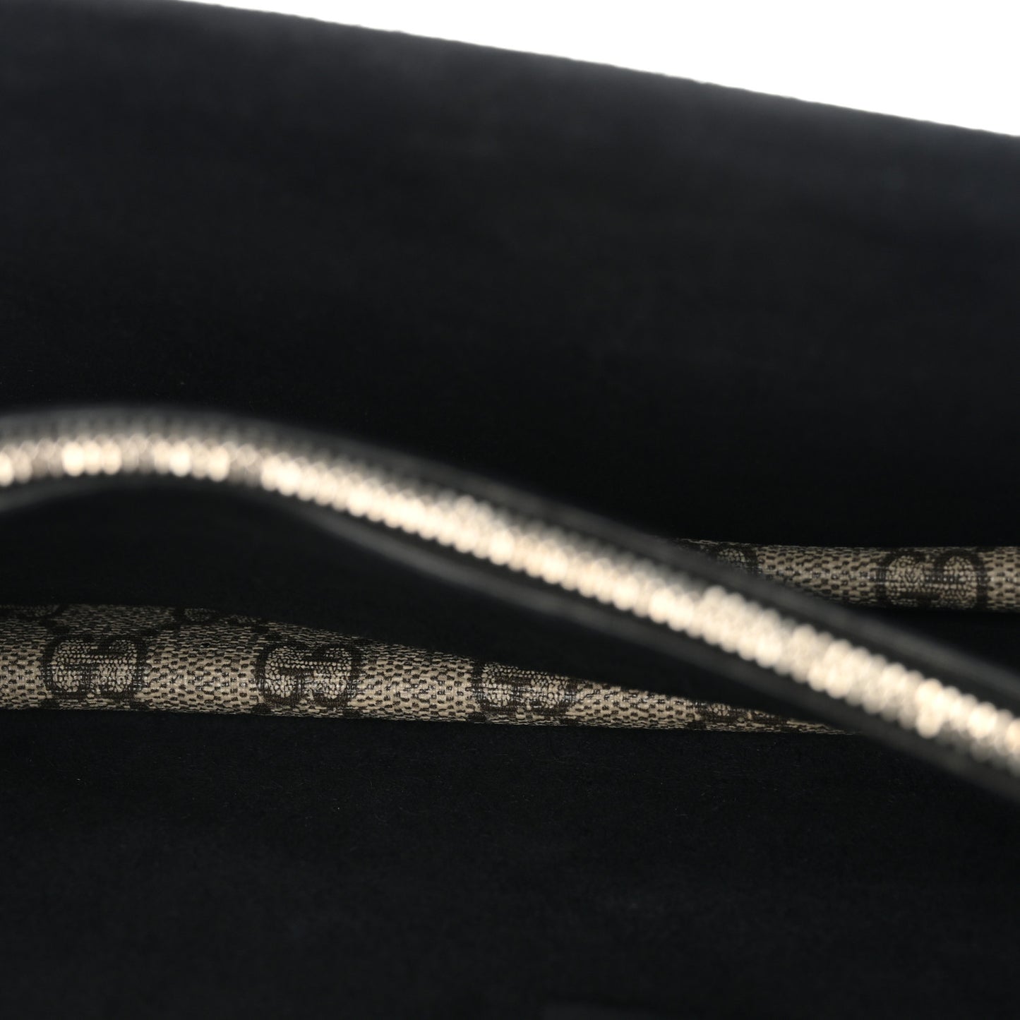 GG Supreme Monogram Crystal Small Dionysus Shoulder Bag Black