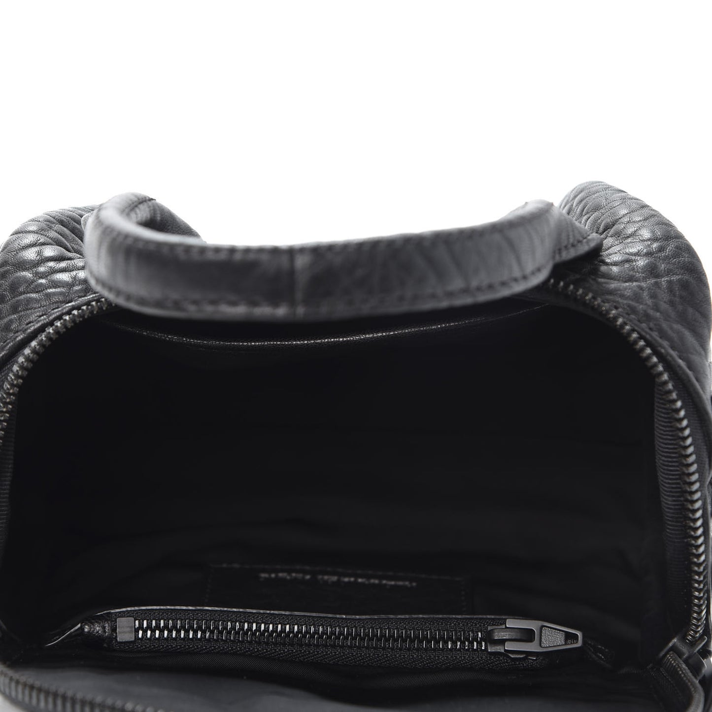 Pebbled Lambskin Mini Rockie Black Matte Black Hardware