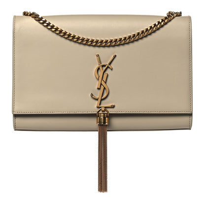 Saint Laurent Smooth Calfskin Medium Classic Monogram Kate Tassel Satchel Nude Powder 1 of 16